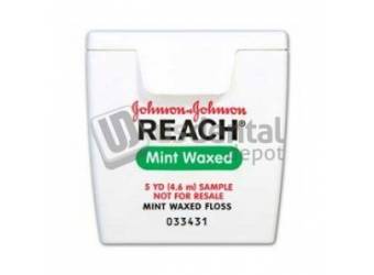 J&J Dental  Dental Floss- Waxed- Mint- Trial Size- 5 yds- 144/case  (120 cs/plt) #JJC 009864
