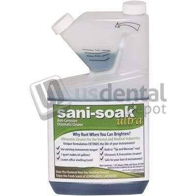 ENZYME Sani-Soak Ultra Enzymatic Cleaner- Lemongrass Lavender- 1 quart x 12/cs #ENZ 5199-NDC (case)