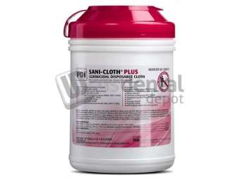 PDI - Sani-Cloth Plus Germicidal Disposable Cloth- Large 6in x 6.75in- 160/canister- 1 canister (020370)  #PDI Q89072