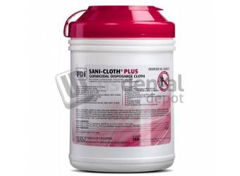 PDI - Sani-Cloth Plus Germicidal Disposable Cloth- Large 6in x 6.75in- 160/canister- 12 canisters CASE #PDI Q89072