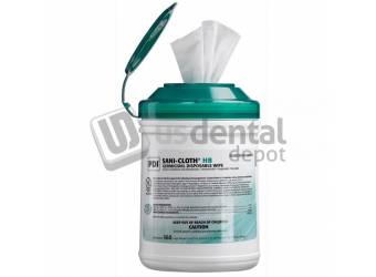 PDI Sani-Cloth® HB Germicidal Disposable Wipe- Large Canister- 6in x 6.75in- 160/tub- 12 tubs/cs (30 cs/plt) (020371) (US Only) # PDI Q08472