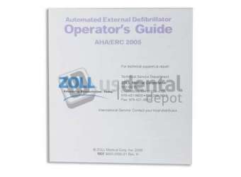 ZOLL AED Plus Operators Guide/ Wall Poster #ZOL 9650-0300-01