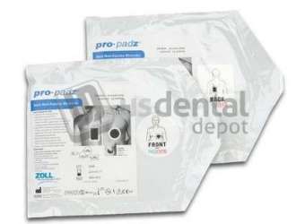 ZOLL Pro-Padz® Sterile Multi-Function Electrodes- 10-Foot Lead Wires- 12 Month Shelf Life- 6 pr/cs (Non-Returnable) #ZOL 8900-4052-40