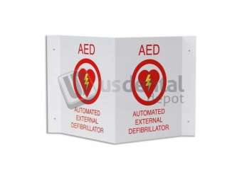 ZOLL AED Plus 3-D Wall Sign V-Shape AED Wall Sign #ZOL 9310-0738
