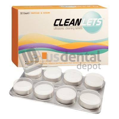 SULTAN Cleanlets™ Ultrasonic Instrument Cleaning Tartar & Stain Tablets 32pk #SUL 21505