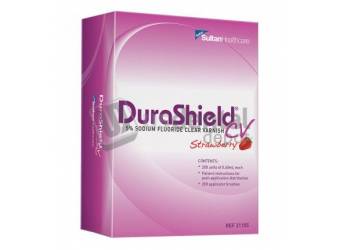 SULTAN DuraShield® CV 5% Sodium Fluoride CLEAR Varnish .4mL Unit Dose- Strawberry- Includes: 50 Ultrabrush 2.0- 50pk (Item is consideRED HAZMAT and cannot ship via Air) #SUL 31104
