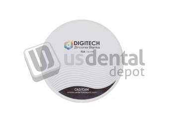 DIGITECH - ML 4D AT Dental Zirconia discs  98.5mm x 14mm B2 Multi-Layer Anterior Translucent #-98.5x14 4D ATMB2 #4D ML B2 9814MM