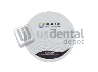 DIGITECH - ML 4D AT Dental Zirconia discs  ZZ 95mm x 18mm A3 Multi-Layer Anterior Translucent #4D ATMLA3 #4D ML A3  95 18MM