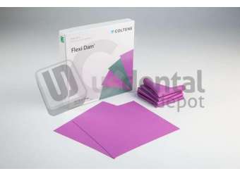 COLTENE Hygenic Flexi 6x6   Flexi Mediumga Violet Unscented Non-Latex Dental Dam - #H09945