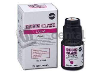 SHOFU Resin  GLAZE LIQUID  6ml. Light-cuRED surface gloss coating material for temporary  ACRYLIC & COMPOSITE restorations. # Y0004