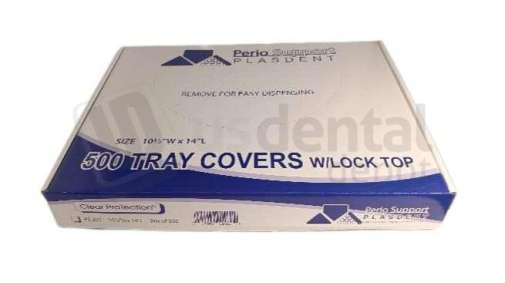 PLASDENT PLASTIC TRAY COVERS SIZE B TRAY COVER w/Lock Top- 10.5 x 14 Also Fits Size D Tray (500pcs/box) ( 6px  per case ) #PS201