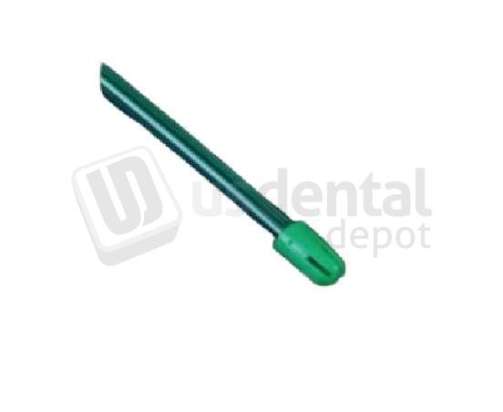 PLASDENT Saliva Ejector CLEAR w/ GREEN Tip Bag 100-Wire reinforced- ( Mfg #8000-CL4 )