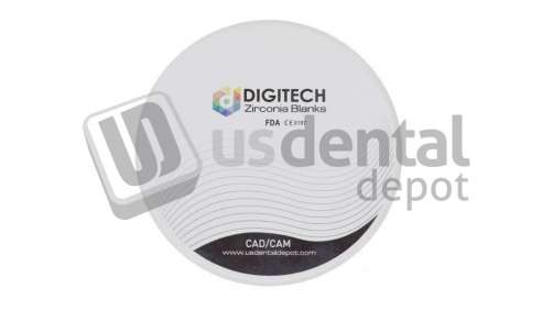 DIGITECH - ML 4D-PRO  AT ( AESTHETIC)   Dental Zirconia discs  98.5mm x 16mm BL2 BLEACH  Multi-Layer Anterior Translucent #4D ML BL2 9816MM