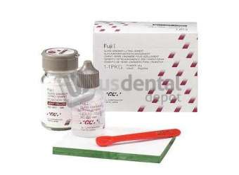 GC FUJI-1 RED Cement  P&L . Glass Ionomer Luting Cement. 35gr Powder  20ml Liquid   - # 02503