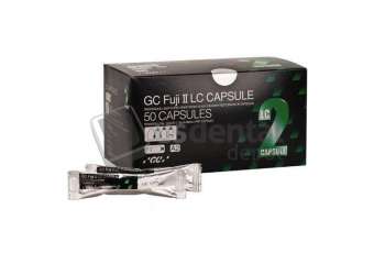 GC Fuji-II LC A2 capsules, 50/Pk. EXPORT PACKAGE. Light-Cure Resin Reinforced - #003234 VI#000139