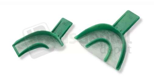 GC Check-Bite #73D - Posterior Tray, GREEN Plastic with Micro-Thin Mesh, Box of 50 - #257550