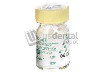 GC Fuji-II #21 Pale YELLOW, 15 g Powder Bottle Refill. Fluoride-Releasing - #000095