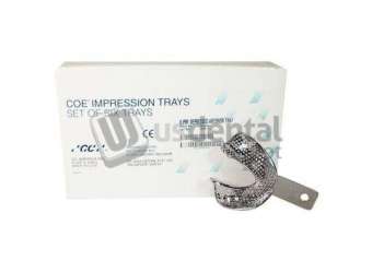 GC Coe-Tray Nickel Plated Depressed Anterior Perforated Trays, Set of 6, Includes 1 - #268006