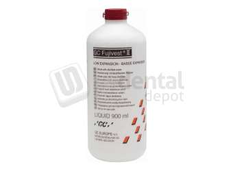 GC Fujivest II, Low-Expansion Liquid Refill - Contains: Bottle of liquid (900 mL) and Measuring Vial. - # 800078