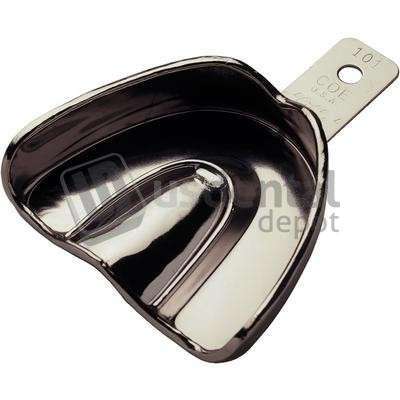 GC Coe-Tray #109 X-Small Upper Full-Arch Nickel-Plated Solid Impression Tray, 2-7/8in  - #261091