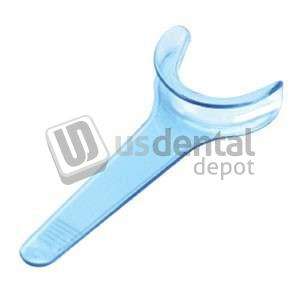 PLASDENT Cheek Retractor-Hand-held ADULT CLEAR BLUE 2pk . Autoclavable up to 250 degree F. #EX-9002