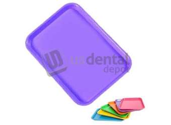 PLASDENT Set-up Tray Flat Size B (Ritter)- NEON Purple, Plastic 13-3/8in  x 9-5/8in  x 7/8in . #300BFS-10N