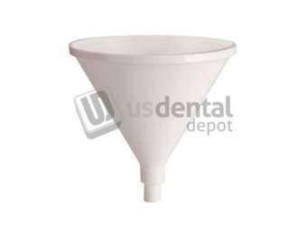PLASDENT Dry Oral Cup, 4in  diameter. WHITE Heavy Duty Plastic, Autoclavable to 250 degree F. #8118