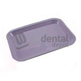 PLASDENT Flat Tray, Size F (Mini)- Pastel Lilac, Plastic, 9-5/8in  x 6-5/8in  x 7/8in . #300FMS-10PS