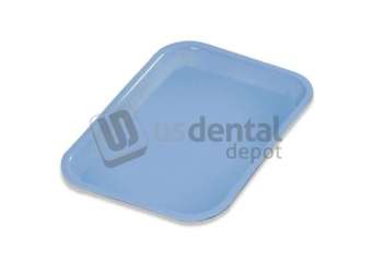 PLASDENT Flat Tray, Size F (Mini)-Pastel Baby BLUE, Plastic, 9-5/8in  x 6-5/8in  x 7/8in . #300FMS-2PS