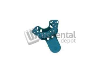 PLASDENT #9 Anterior - Perforated, Teal Plastic Impression Trays, Package of 12. #ITANT