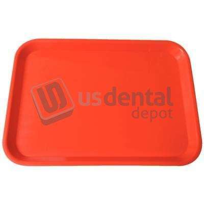 PLASDENT Set-up Tray Flat Size B (Ritter)- Flame, Plastic, 13-3/8in  X 9-5/8in  X 7/8in . #300BF-5