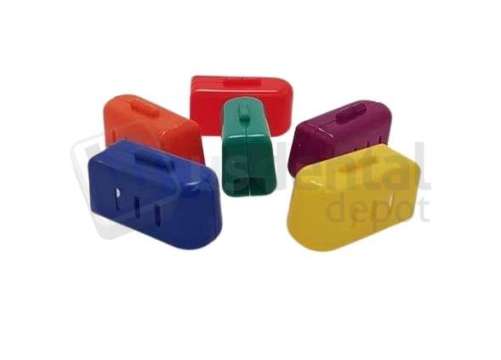 PLASDENT One Size Fits All Toothbrush Covers, features a back hinge with snap-closure and a round profile to fit nearly all styles of brushes. Colorful plastic construction is vented on both sides. ASSORTED Bright Colors, Box of 144. #200TBX-A