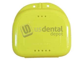PLASDENT Chroma Retainer Box- Bright YELLOW, 3-1/8in W x 3in L x 1in H, Package of 12 Boxes. #CR2000-3X