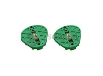 PLASDENT Oblong Plastic Articulating Mounting Plates, GREEN, Package of 100. #MP-300