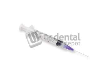 PLASDENT 3cc Syringe with 30ga Side Vented Irrigation Needle Tip (Purple) 100/Bx. . #INT-MPT0330