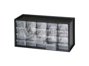PLASDENT Countertop Storage Cabinet with 20 Drawers -BLACK  Frame with Clear Drawers. #DRA20-11