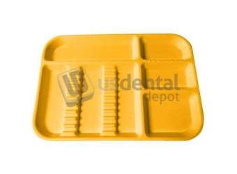 PLASDENT Set-up Tray Divided Size B (Ritter) - NEON Tangerine, Plastic, 13-1/2in  x 9-5/8in  x 7/8in . #300BDS-12N