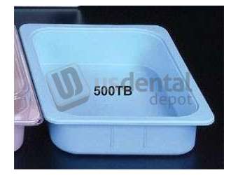 PLASDENT Operation Tub BLUE 9-3/8in  x 11-1/2in  x 2-5/8in  with 3/4in  Lip. Autoclavable to 250 F. #500TB-2