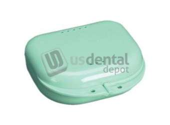 PLASDENT Chroma Retainer Box - Mint GREEN, 3-1/8in W x 3in L x 1in H, Package of 12 Boxes. #CR2000-8X