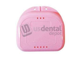 PLASDENT Chroma Retainer Box - Light PINK, 3-1/8in W x 3in L x 1in H, Package of 12 Boxes. #CR2000-6X