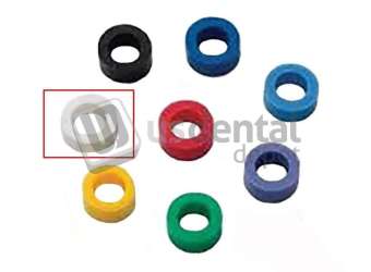 PLASDENT Code Rings - Standard WHITE 60/Box. Silicone Instrument Color Code Rings. #202CD-1