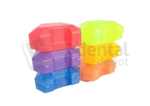 PLASDENT Glitter Retainer Box-ASSORTED Colors,  82mm W x 70mm L 42mm H , 12pk  Box. #GT2002