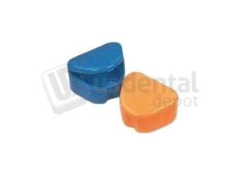 PLASDENT Deep Dish Denture  Box-WHITE, Plastic with Hinged Lid, 3in W x 2-1/2in L x 1-1/2in H, Package of 12pk . #200DB-1