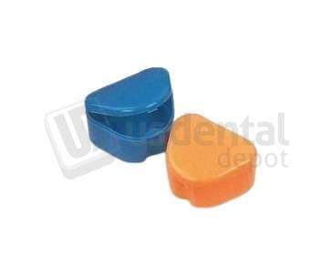 PLASDENT Deep Dish Denture  Box-WHITE, Plastic with Hinged Lid, 3in W x 2-1/2in L x 1-1/2in H, Package of 12pk . #200DB-1