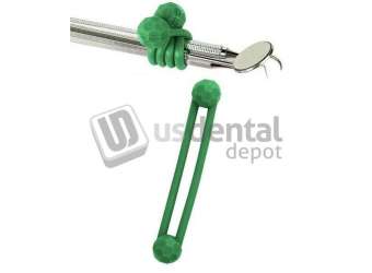 PLASDENT Silicone Instrument Ties - GREEN, 6/Pk. For bundling of instruments during sterilization. Autoclavable up to 275°F. #206IT-4X
