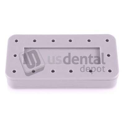 PLASDENT Rectangular Bur Block-Pastel Lilac, 14 Burs Capacity. Magnetic, Dimension: 3in  x 1-1/2in  x 1/2in . Steam and chemical autoclavable to 250°F. #400BRS-10PS