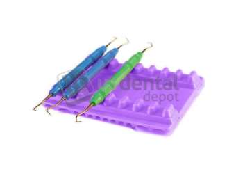 PLASDENT Instrument Mat - Small, NEON Purple, 5-3/16in  x 4-1/8in . Reversible, 8 or 12 Instruments Capacity. #400MSS-10N
