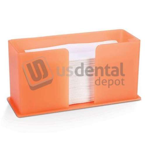 PLASDENT C-Fold Towel Holder- Amber ORANGE, 10-3/4in  W x 6in  H x 4-1/4in  D, Single holder. #1206-12