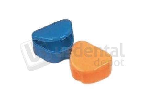 PLASDENT Deep Dish Denture  Box-Teal, Plastic with Hinged Lid, 3in W x 2-1/2in L x 1-1/2in H, Package of 12pk . #200DB-14