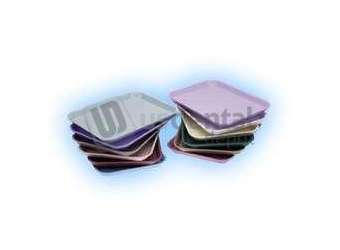 PLASDENT Flat Tray, Size A (Chayes)- Mauve, Plastic, 13-3/4in  X 10-5/8in  X 7/8in . #300AF-10